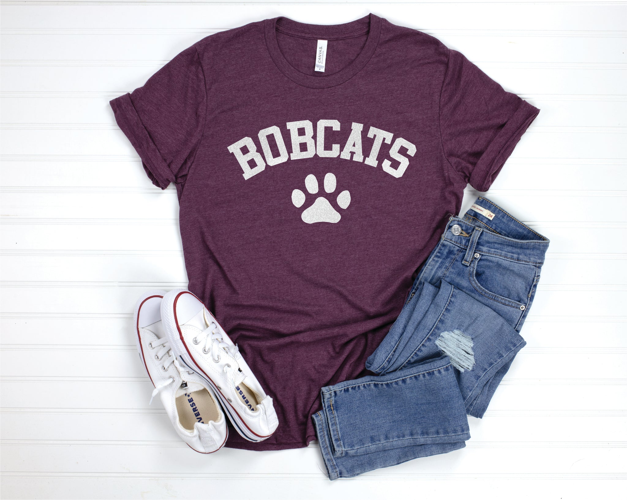 Bobcats Paw - Heather Maroon