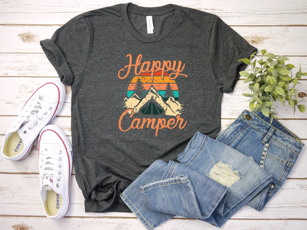 Happy Camper - Dark Heather Grey